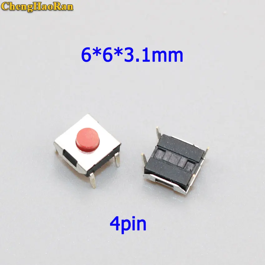 ChengHaoRan 10 pcs 6X6X3.1mm Touch Button Switch 4pin DIP 6 * 3.1mm tact Tactile Switches for LCD Screen Monitor | Обустройство дома
