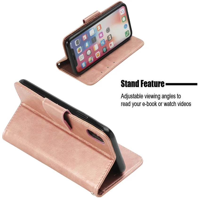 Wallet Bag Phone Case for iPhone X 6 7 8 Plus PU Leather Flip Case Stand Cover for iPhone 5 5E 6s Case Funda (62)