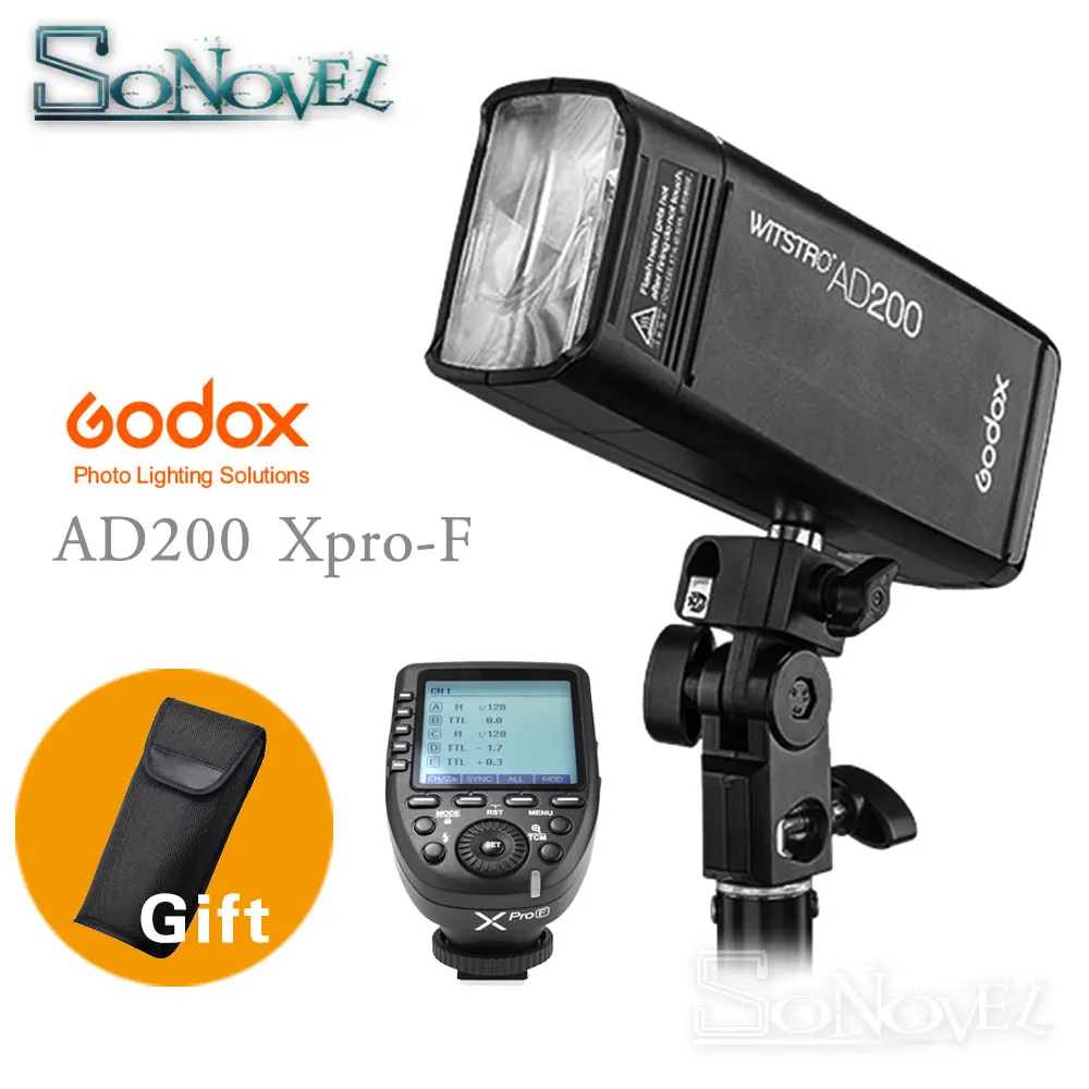 Вспышка Godox AD200 200Ws TTL GN60 HSS встроенный беспроводной передатчик 2 4G и Xpro C/N/F/S/O для Canon