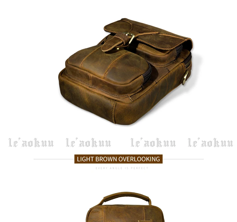 Модная мужская повседневная многофункциональная поясная сумка из натуральной кожи, сумка-мессенджер, дизайнерская сумка через плечо для мужчин 2074