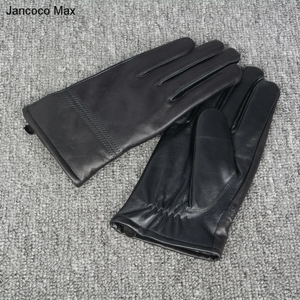 Jancoco Max, новинка, фирменные перчатки из натуральной кожи, мужские, на весну и зиму, варежки с сенсорным экраном, модные, теплые, S2057