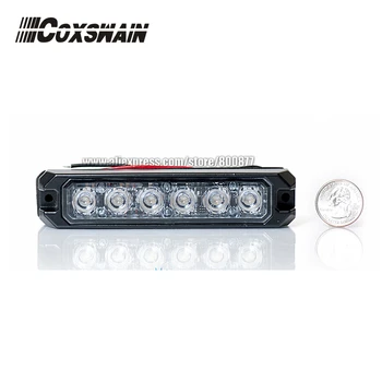 

T6 Car external warning lights LED grill surface mount lighthead , DC12V or 24V, 22 patterns, 3W each LED, waterproof,