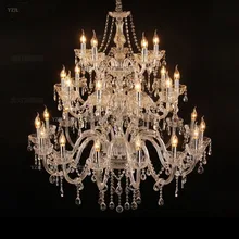 Crystal pendant three-storey chandelier lights hotel Villa large duplex staircase Hotel Villa light crystal pendant chandelier Crystal pendant three-storey chandelier lights hotel Villa large duplex staircase Hotel Villa light crystal pendant chandelier
