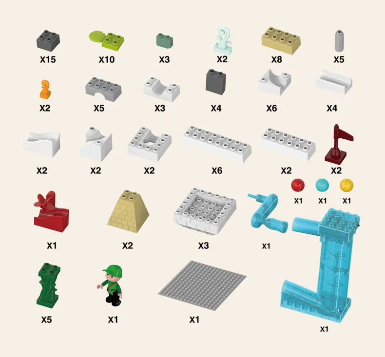Электрический и ручной трек мраморный трек бегает лабиринт мяч трек строительные блоки Совместимые с DuploINGlys Воронка слайды блоки игрушки для детей