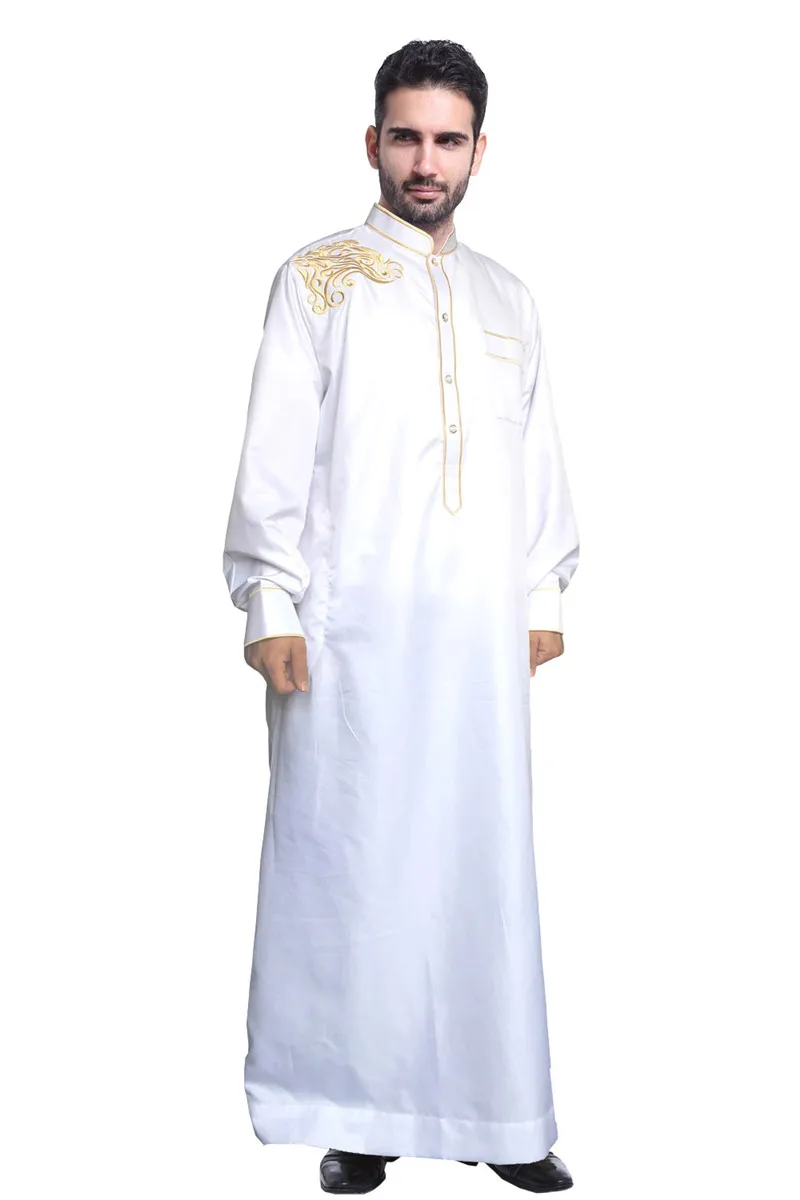 Модная белая мужская одежда, арабское мужское платье, мужская одежда из Саудовской Аравии, BTH804