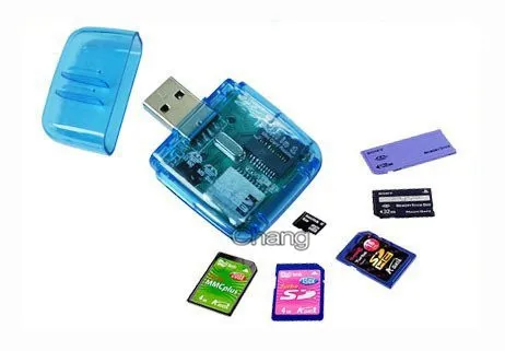 USB 2 0 флэш памяти Кардридер Все в одном SD/SDHC Micro SD/TF MS Duo M2 карты и адаптеры|memory card
