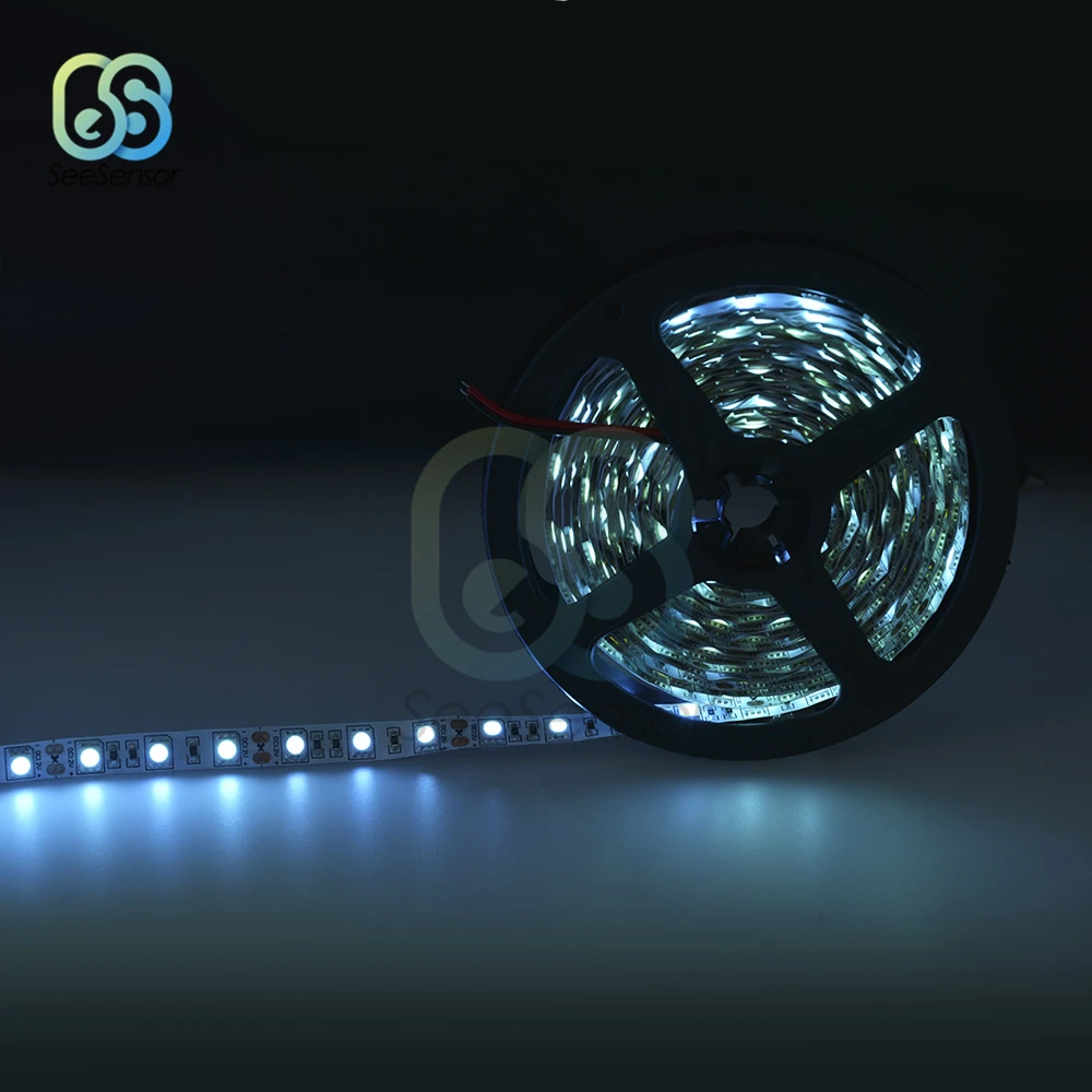  12V 5M LED Strip Light Lamp SMD 5050 Non-waterproof 300LED Christmas Desk Decoration Lamp Tape For 