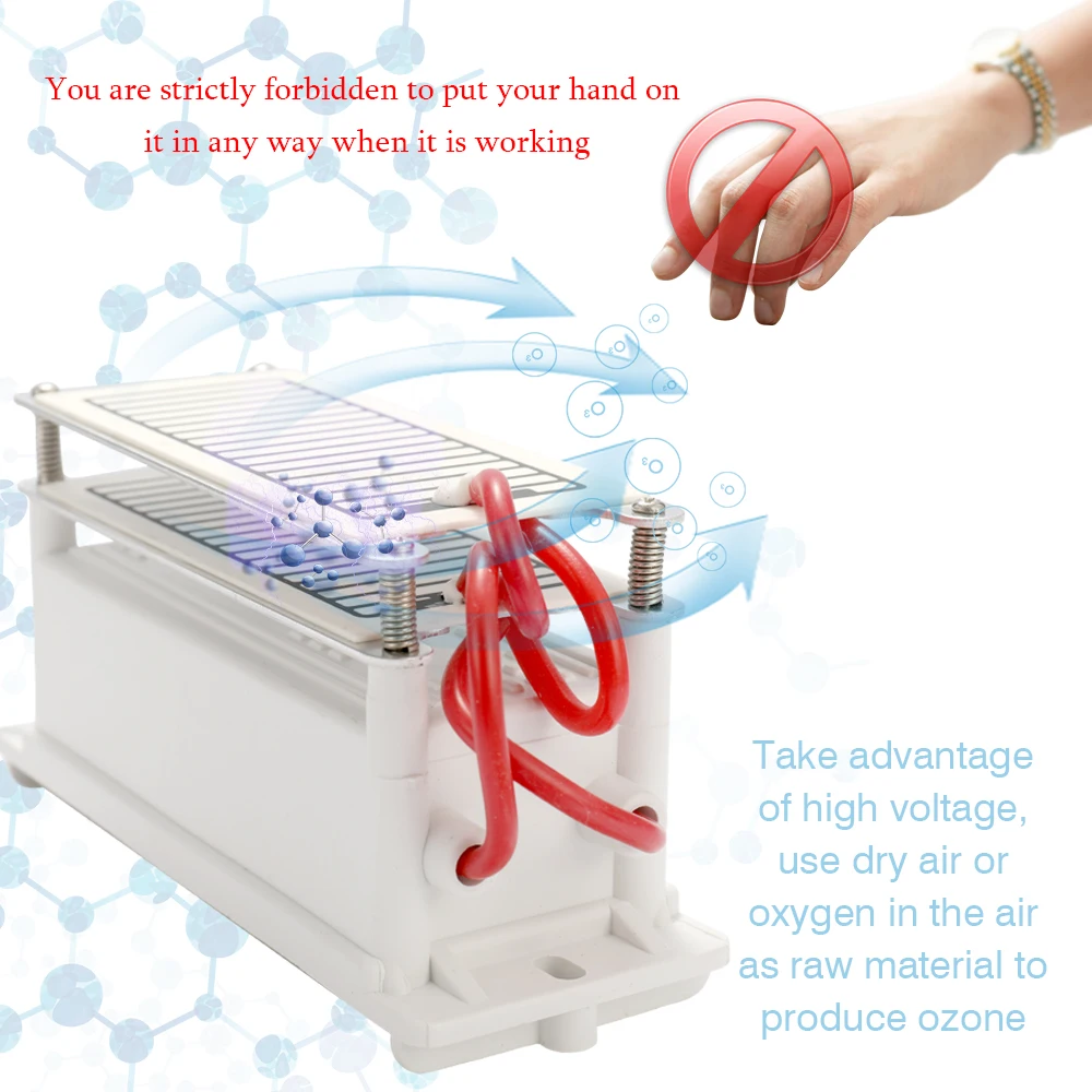 Портативный 10 Гц/ч Керамика генератора озона двойной Встроенная пластина озонатор воды Воздухоочистители для химического завода