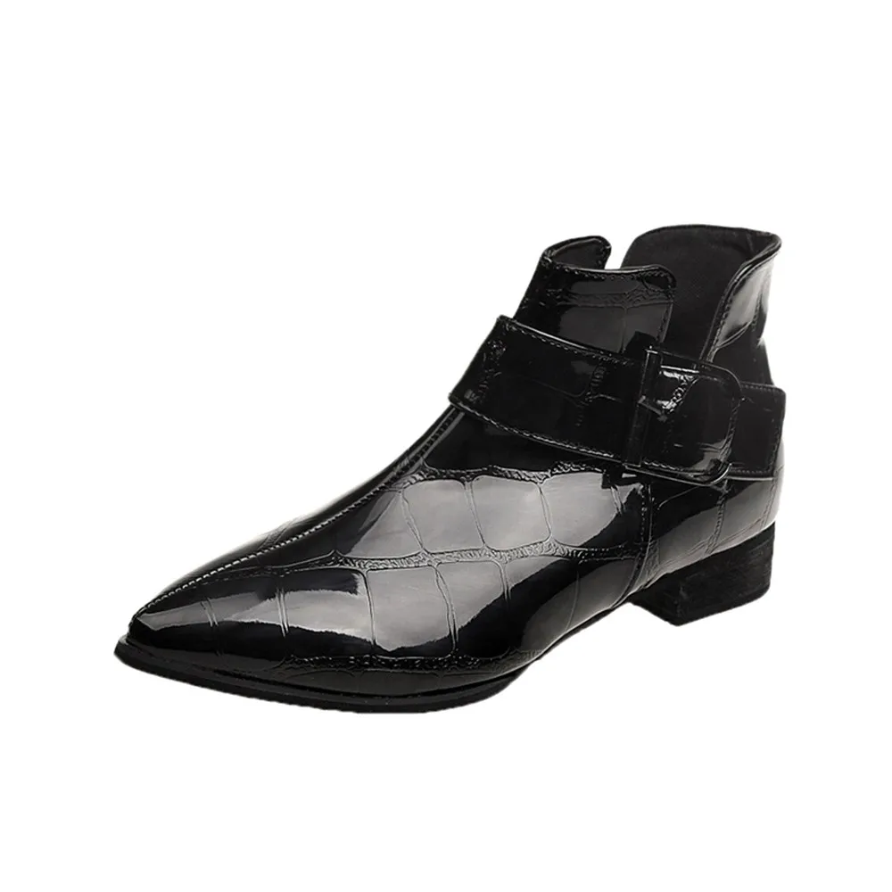 

Fashion Autumn Winter Women Boots Solid European Ladies Shoes Martin Boots Leather Ankle Boots with thick scrub size 35-40