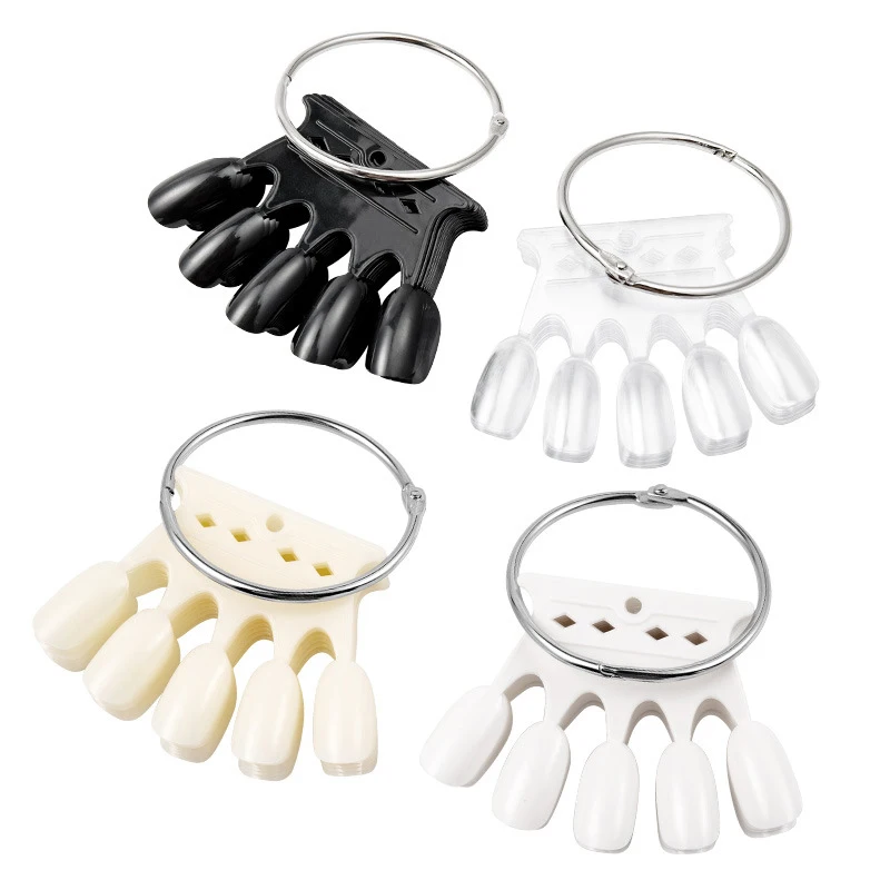 

False Nail Tips Fake Color Card Acrylic Crown Practice Chart Buckle Ring Practice Display Tools Nail Art Polish Manicure