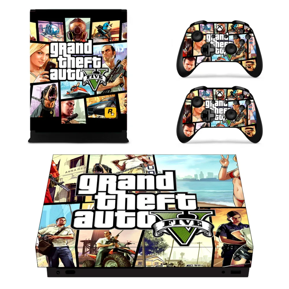 Grand Theft Auto V GTA 5 наклейка для Microsoft Xbox One X консоль и контроллеры скины наклейки