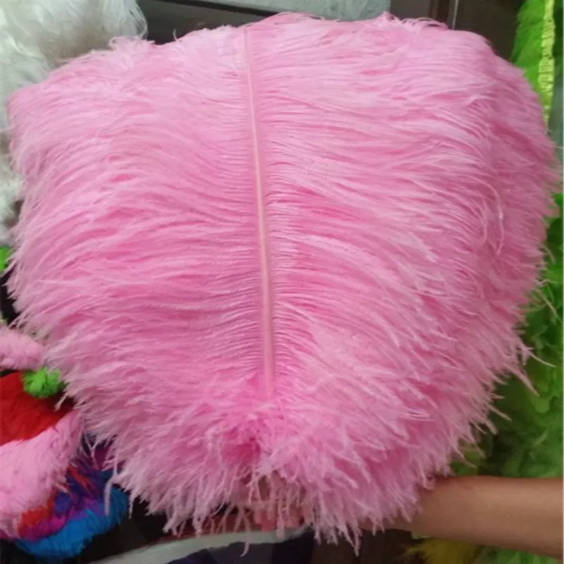 Best-selling! 100 PCS pretty 55-60 cm/22-24 inches pink ostrich feathers plume artware performing decorations | Дом и сад