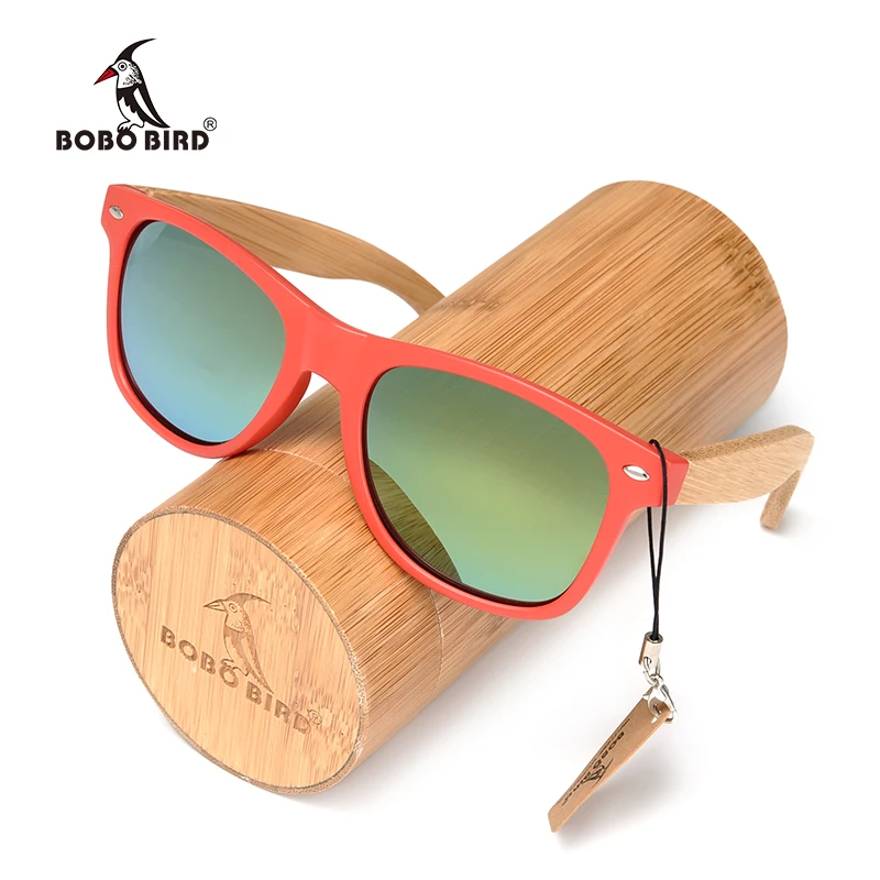 1C-CG003c-Red plastic and green polarized lens sunglasses women BOBO BIRD (10)
