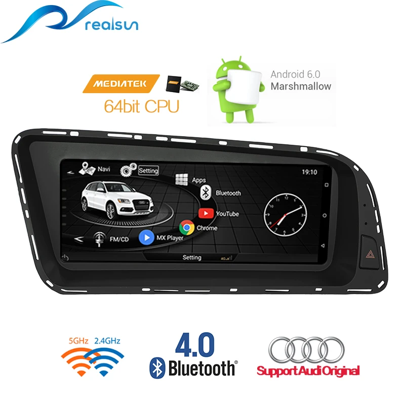 Excellent Realsun 8.8" Audi A4 B8 Prefacelift Facelift S4 A5 Q5 Concert MMI 3G RAM 32G ROM Octa Core Android 7.0 4G Network GPS Navigation 1