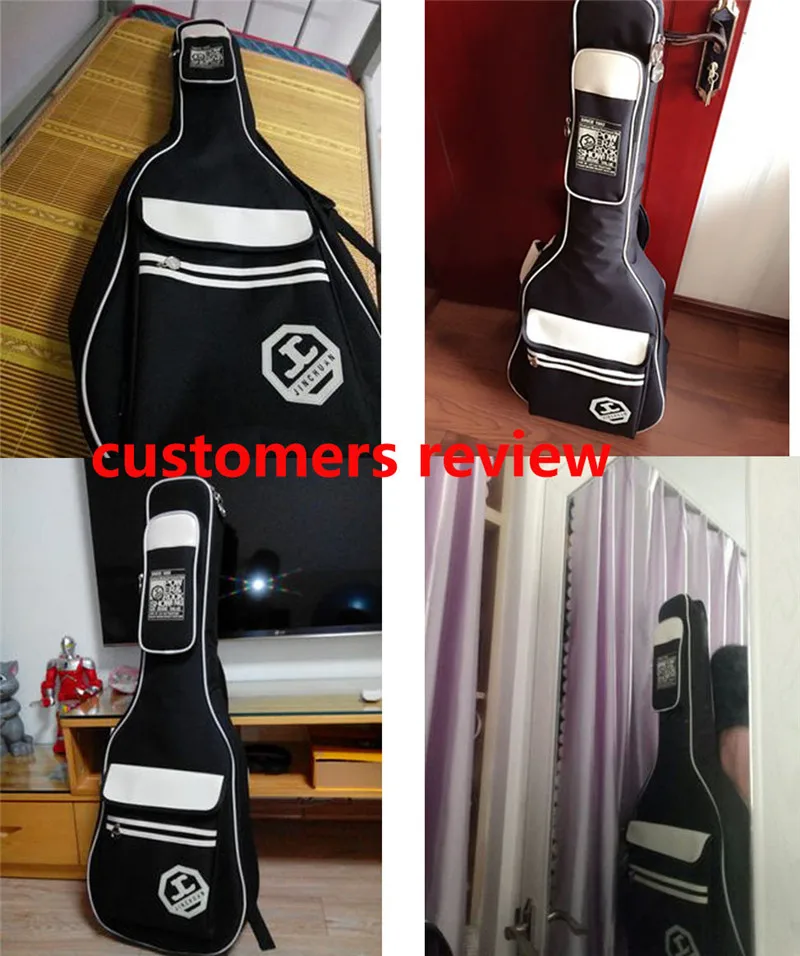 36 39 дюймов Водонепроницаемый Двойной плечевой акустической гитары сумка для гитары Gig рюкзак сумка для электрогитары Gig сумка мягкая черная