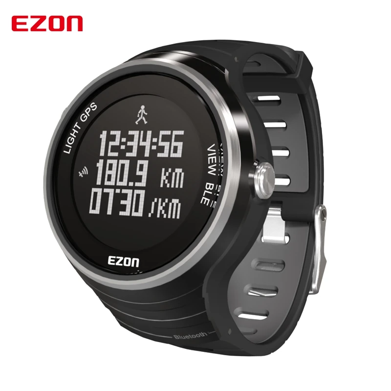 EZON gps Bluetooth 4 0 смарт цифровые часы Android 3 IOS 7 напоминание трекер Шагомер на открытом