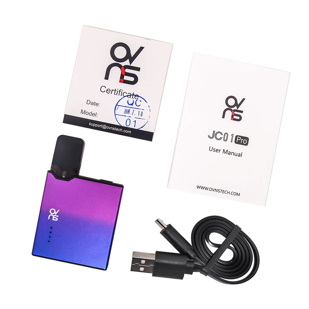 Улучшенный набор Vape OVNS JC01 Pro Pod аккумулятор 400 мАч регулируемое напряжение с