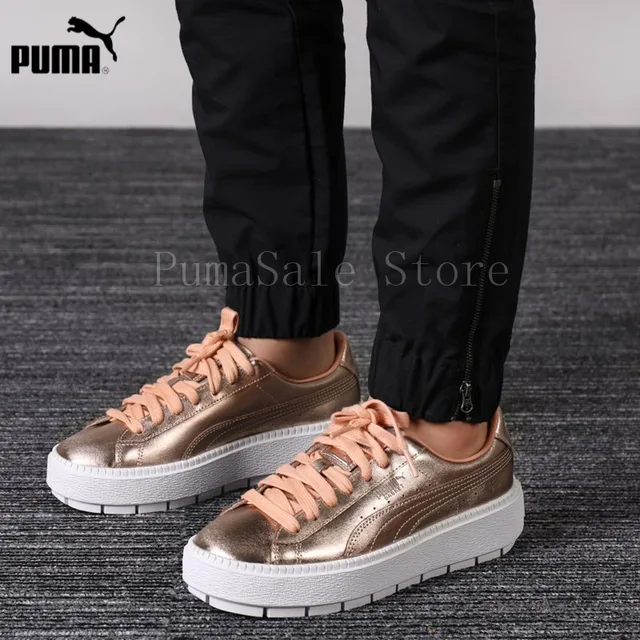 puma basket platform trace luxe