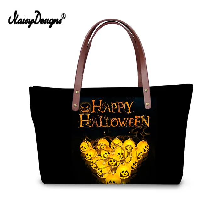 LMF0512AL Роскошные Для женщин сумки Happy Halloween вечерние призрак напечатаны Сумки путешествия покупок для девочек мешок Bolso Mujer Топ-ручка сумка - Цвет: LMF0512AL