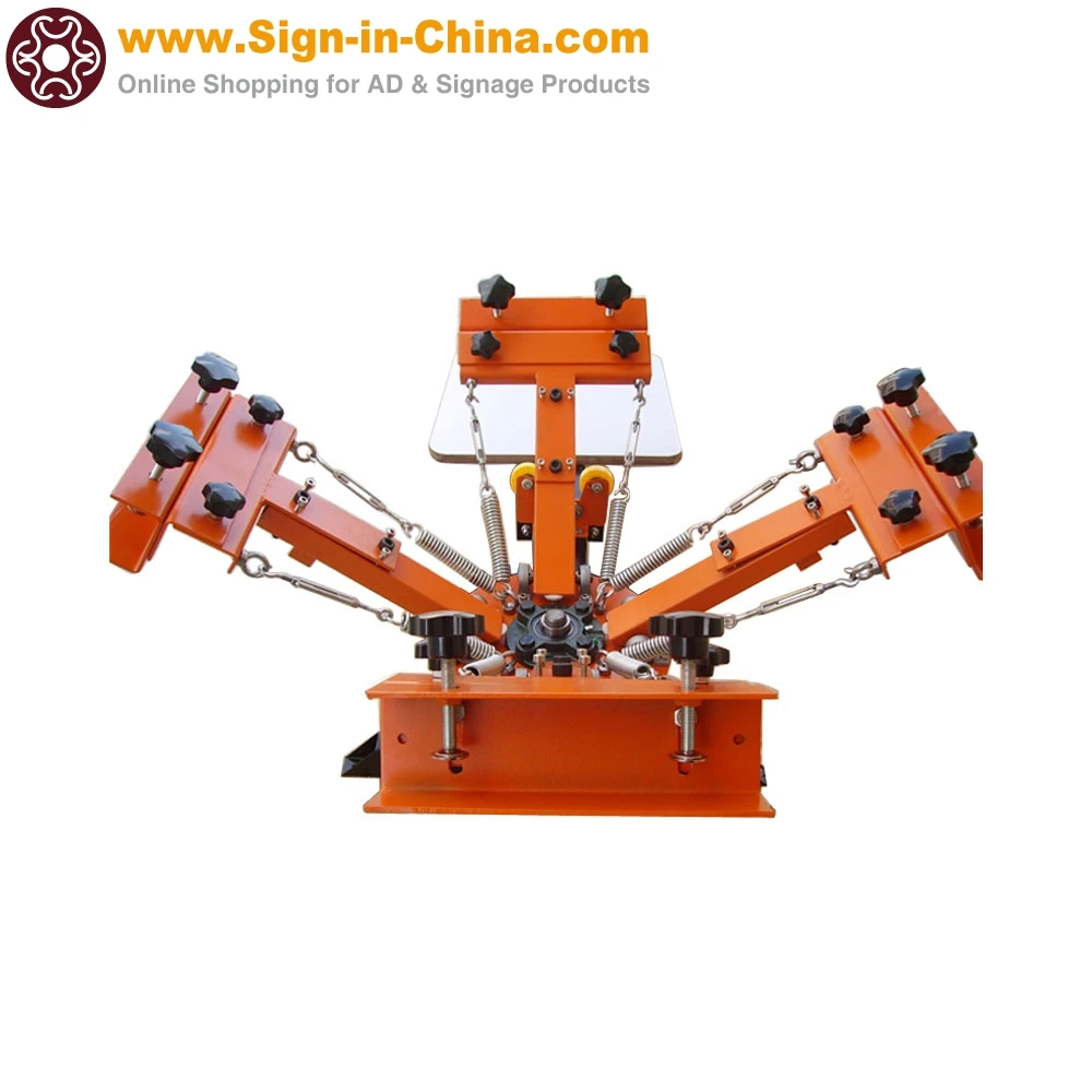 4 Color 1 Station Silk Screen Printing Machine 4 1 Press