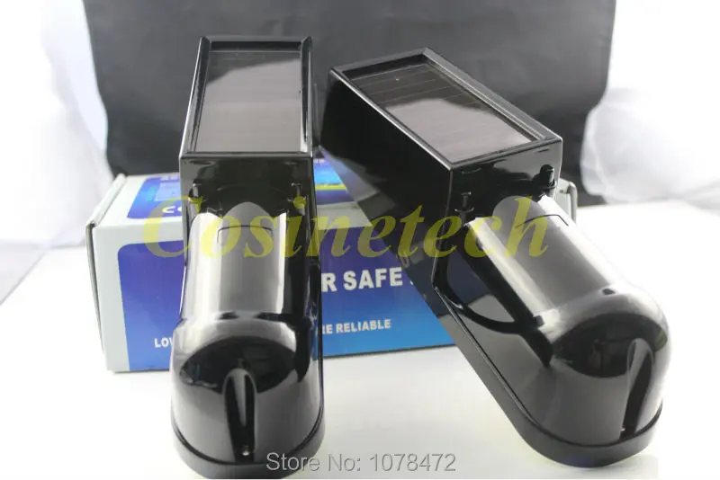 Intelligent wireless solar beam sensor ASK 433MHZsolar powered beam sensor detector for GSM PSTN 3G WIFI home alarm systems
