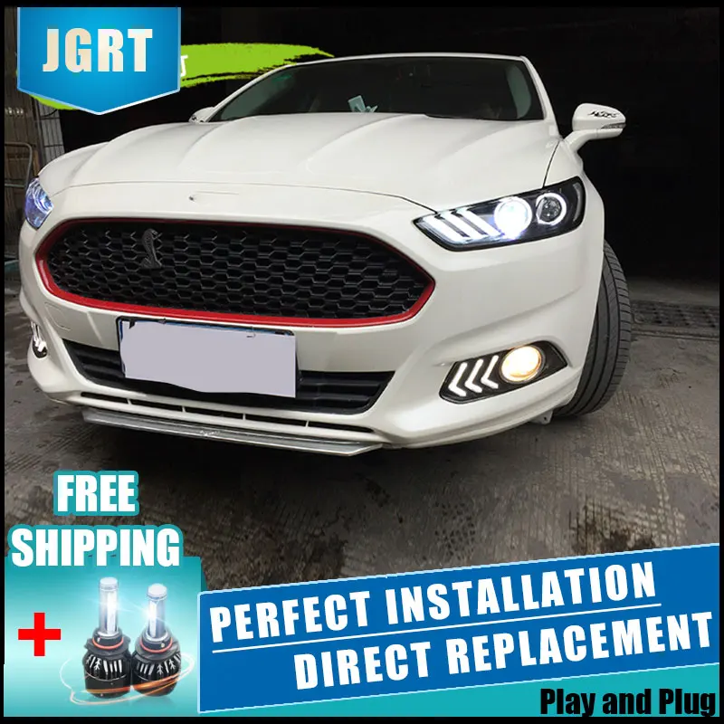  2PCS LED Headlights For Ford Mondeo 2013-2016 Car Led Lights Double Xenon Lens Car Accessories Dayt - 32891079792
