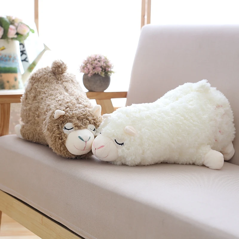

new Japanese Alpacasso Plush Toys Stuffed Lying Alpaca Toys Dolls Soft Animal Toys Kawaii Gift for Kids Cute Pillow Gift Toy
