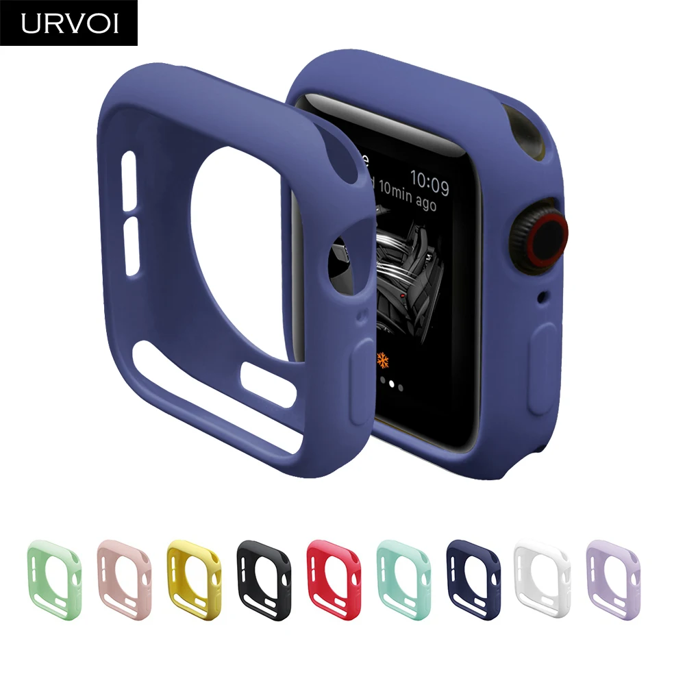 

URVOI Bumper for apple watch series 4 3 2 case for iwatch candy color TPU cover slim fit protector Ultra-thin band 40mm 44mm