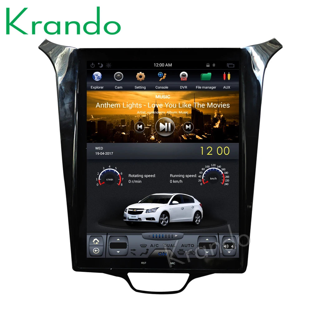 

Krando Android 8.1 10.4" Tesla Vertical screen car audio player gps for Chevrolet Cruze 2015+ multimedia entertainment system