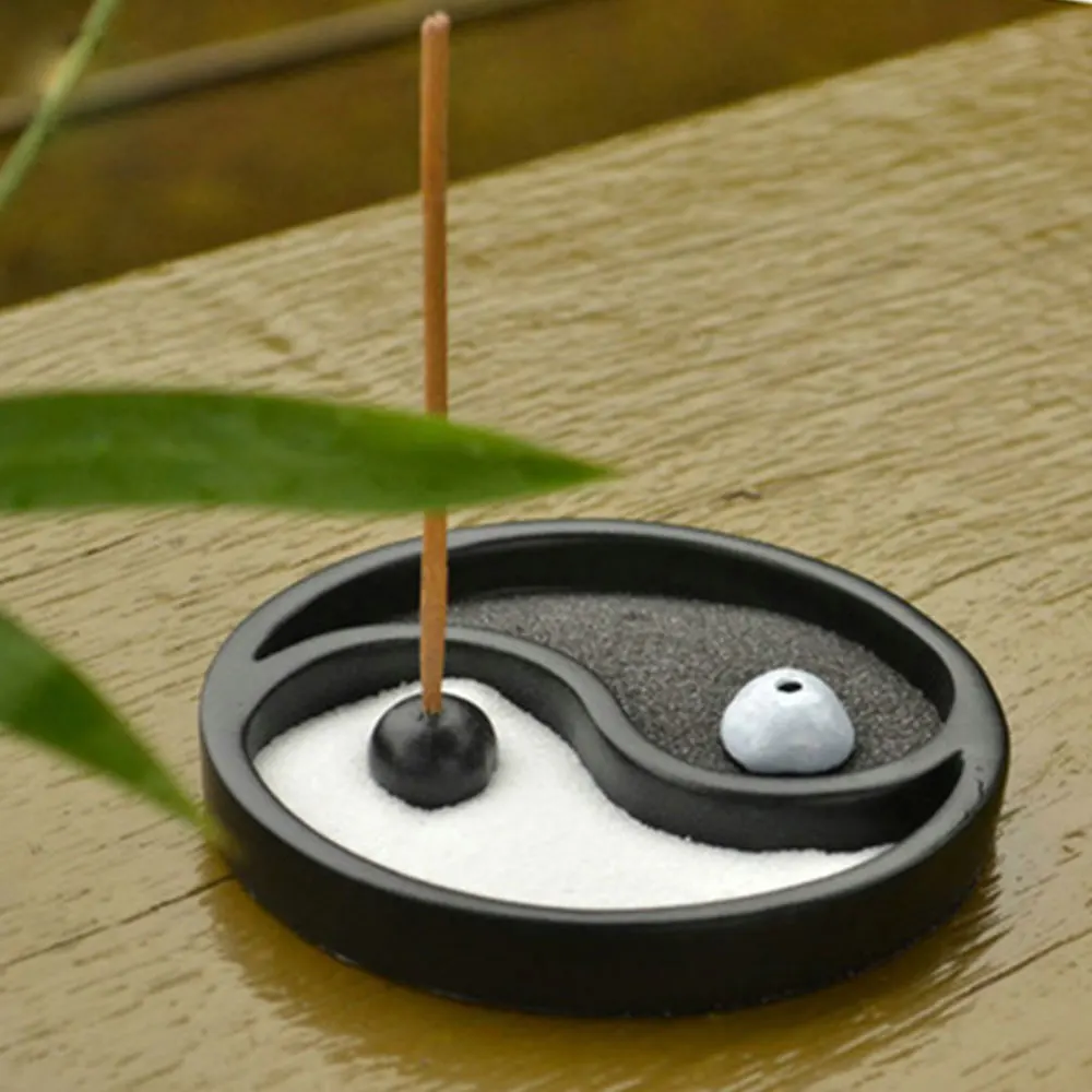 Ying Yang Sand Table Garden Sand Meditation Peaceful Relax Decor Set