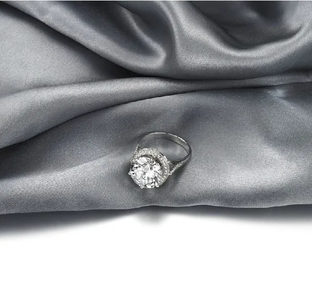 Роскошный 5CT дизайн старинный античный NSCD имитированный алмаз обручальное кольцо сказочное кольцо с более чем 200 шт имитированный алмаз