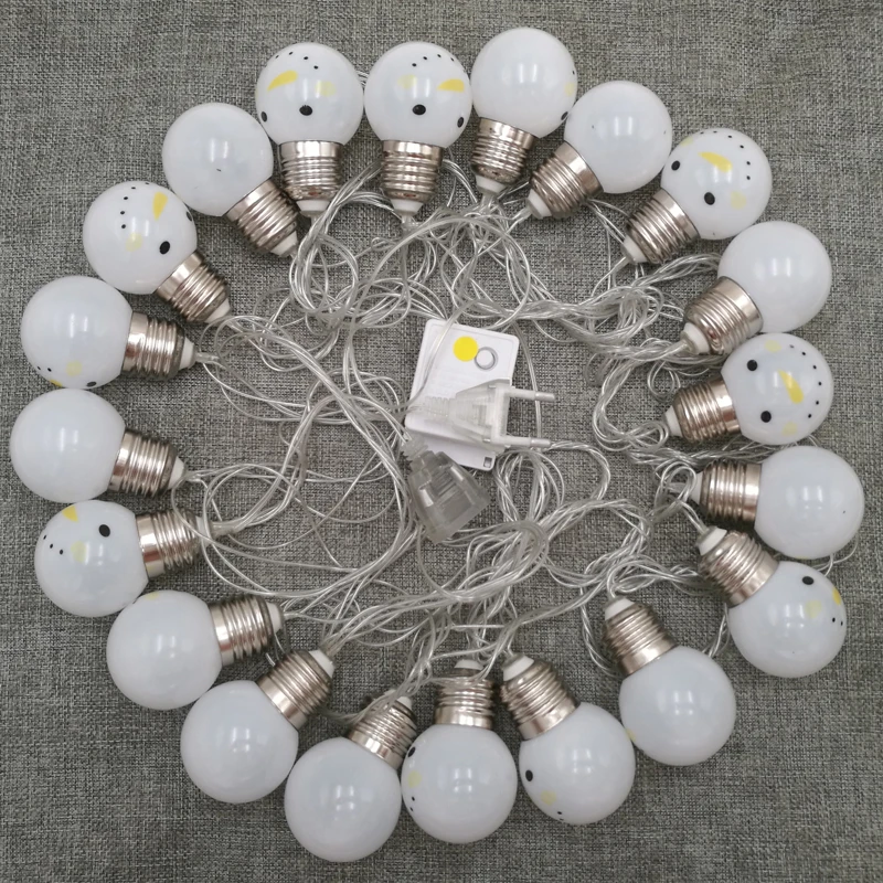 Conectable 5 M 20 LEDs 110V220V IP44 al aire libre blanco caliente LED Luces luz de la Navidad del banquete de boda de Navidad decoración Luces LED