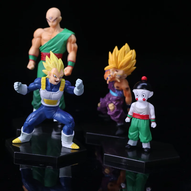 4 шт./лот 9-15 см Dragon Ball Z Goku Vegeta Chiaotzu shinhan ПВХ фигурка модель игрушки