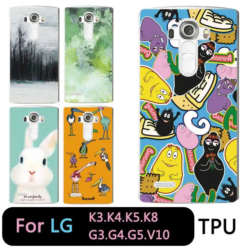Qmswei ТПУ прозрачный чехол для телефона LG K3 K4 K5 K8 розово-кролик Мрамор с