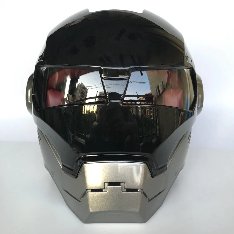 Яркий черный серый MASEI 610 IRONMAN железный человек шлем мотоциклетный шлем половина шлем открытый шлем-каска мотокросса s m l xl