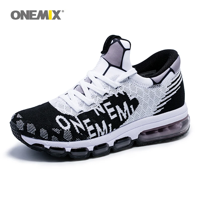 air cushion running shoes for men sneakers lightweight knit mesh vamp sneakers damping for outdoor jogging walking shoes