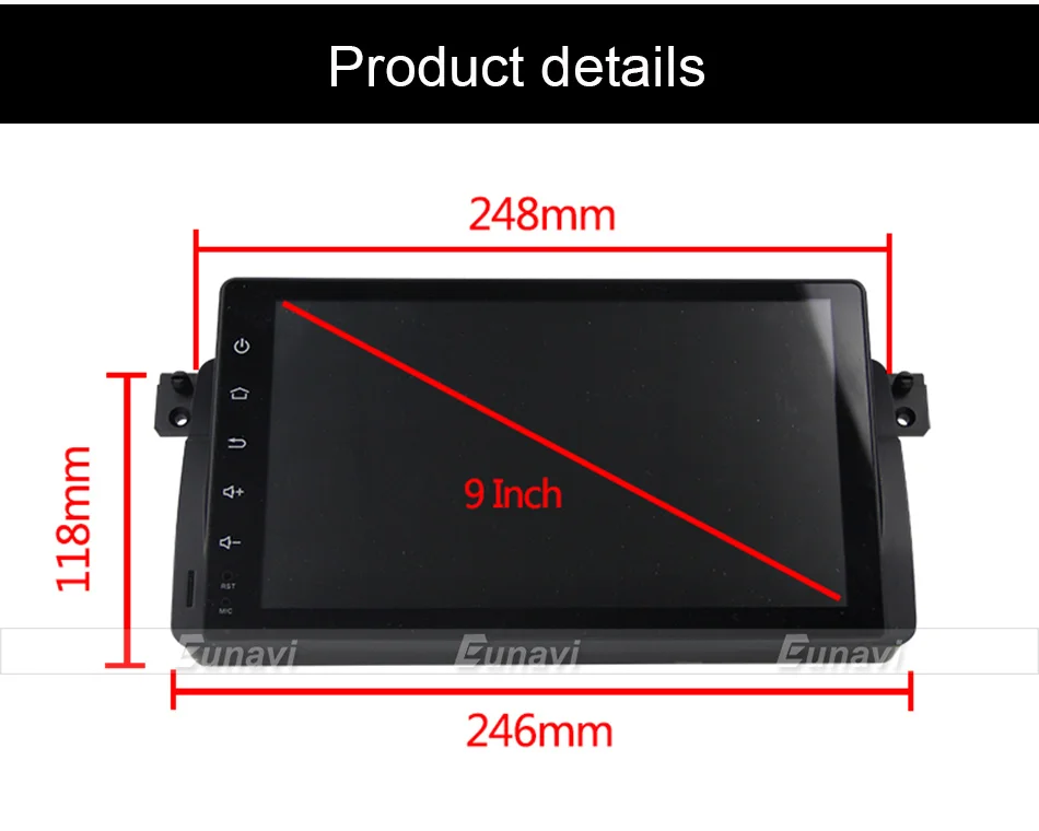 Excellent Eunavi TDA7851 Android 9.0 9 Inch Car Radio Stereo For Bmw E46 M3 Rover 75 GPS Wifi Canbus Bluetooth Multimedia player no dvd 23