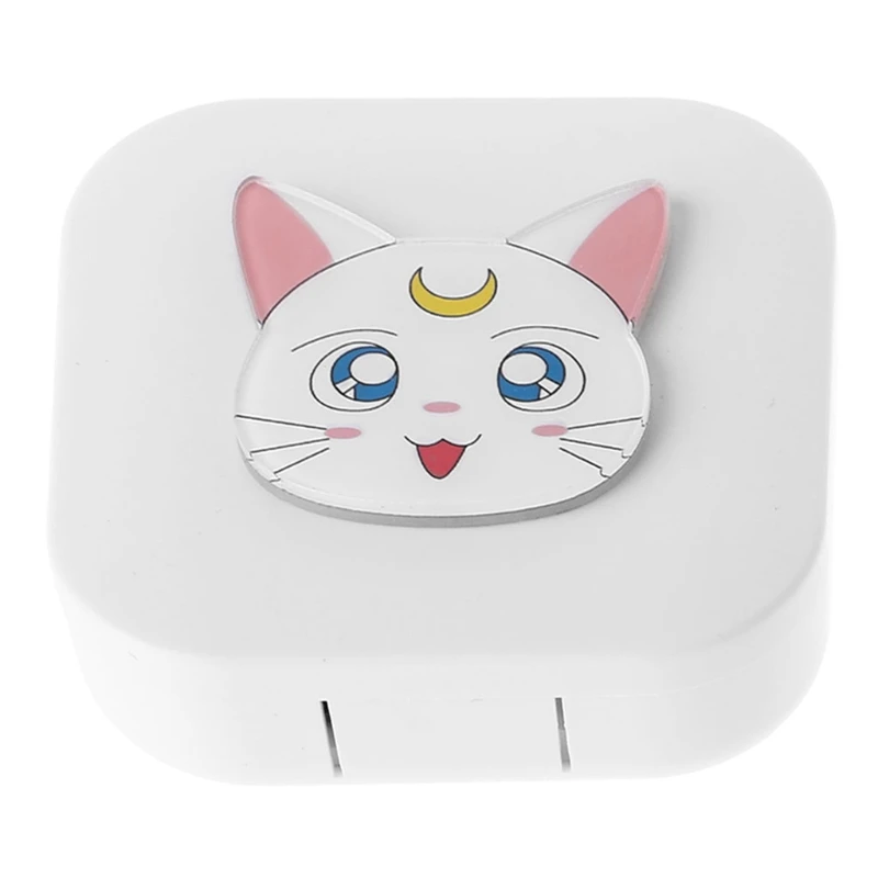 Контактный объектив коробка квадратный Cat дорожный портативный кейс с зеркалом контейнер для хранения - Цвет: 4