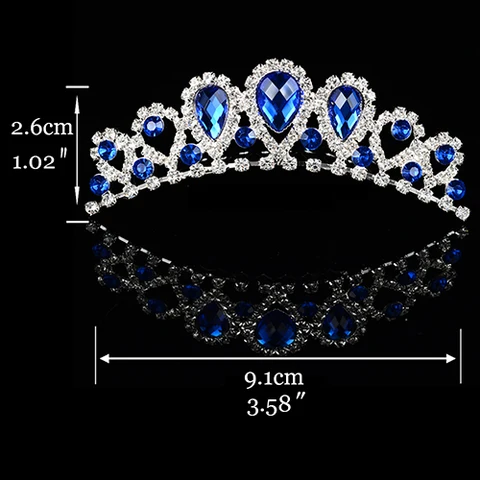 Crown for Girls Show Bridal Crown Tiara Diadem Crystal Floral Wedding Bridal Hair Accessories Head Jewelry