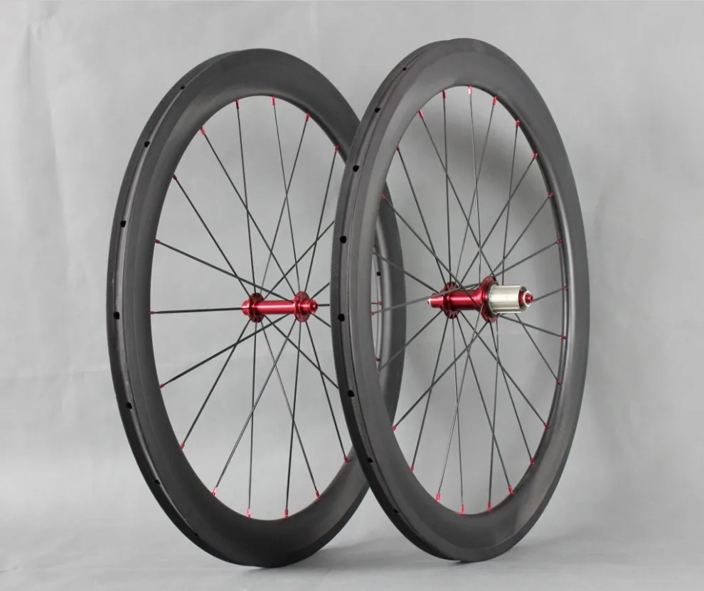 

ican Wholesale 700C 27mm wider carbon wheels 56mm tubular road bicycle wheelset UD-matt 1530g/pair with aero flat spokes  W56T