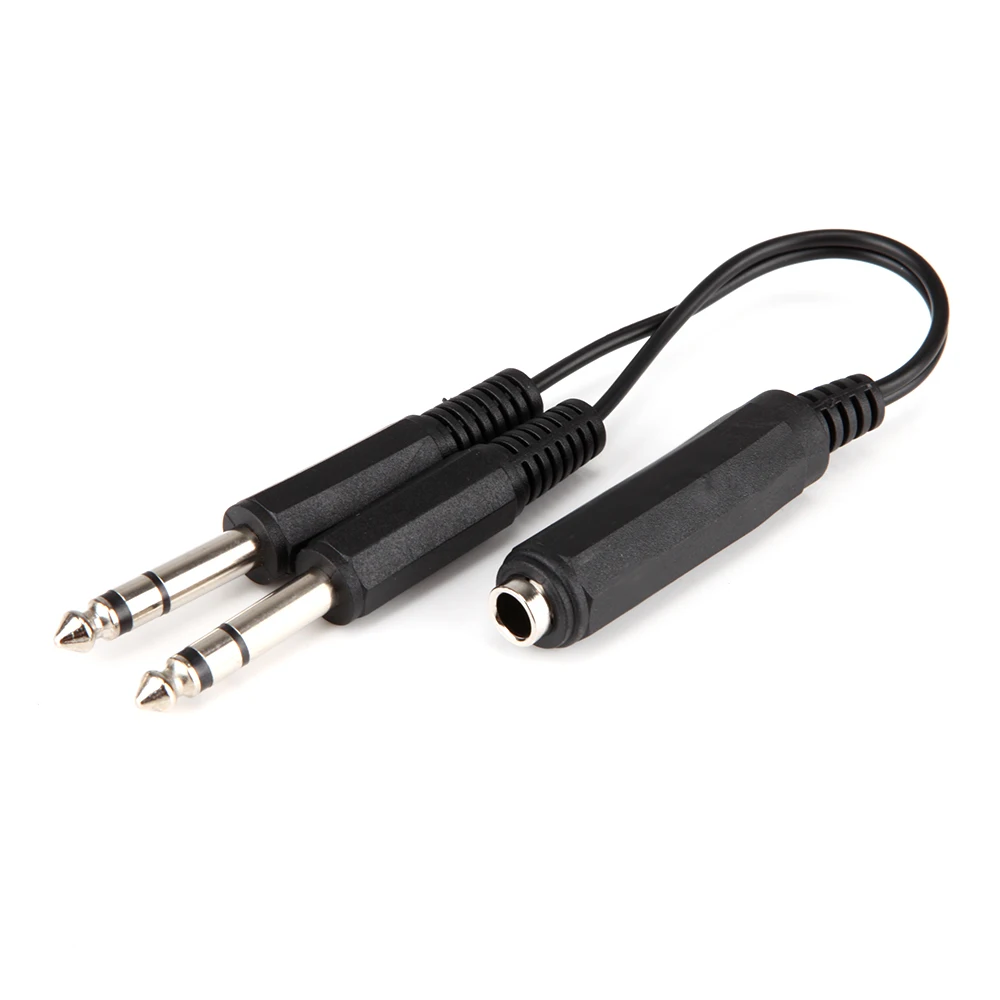 Binaural 20cm 6 35mm Female To 2 X 6 35mm Male Stereo Splitter Audio