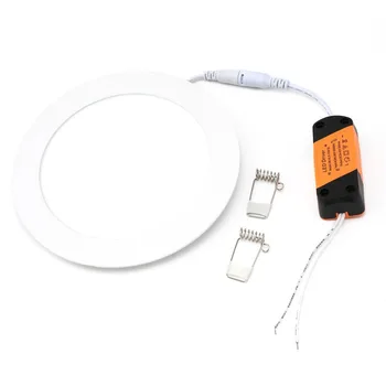 

LED Recessed Ceiling Flat Panel Down Light Ultra-thin Round Lamp with Driver Super Bright Lighting for Office/Home/Commercial