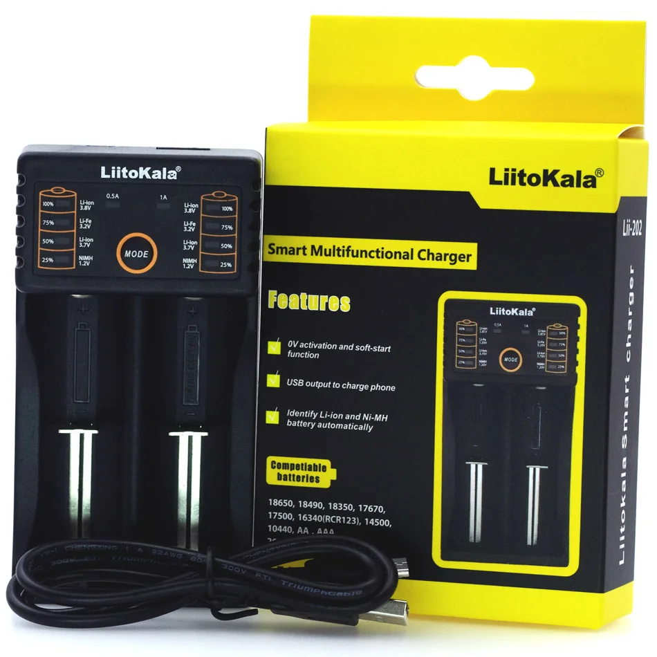 LiitoKala Lii-500 402 202 S1 18650 Charger LCD display Test Battery 18650 18350 26650 10440 14500 18500 AA AAA Battery Charger LiitoKala Lii-500 402 202 S1 18650 Charger LCD display Test Battery 18650 18350 26650 10440 14500 18500 AA AAA Battery Charger