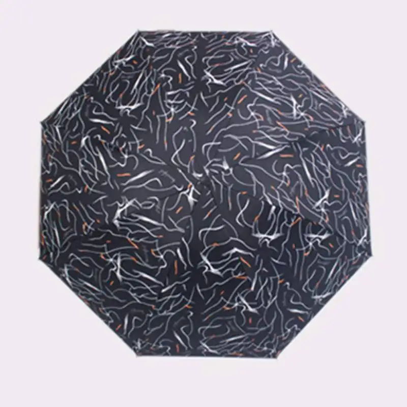 Summer 3 Folding Sunshade UV Protection Portable Travel Light Small Mini Black Coating Umbrella Dual-use Sunny Rain Umbrellas