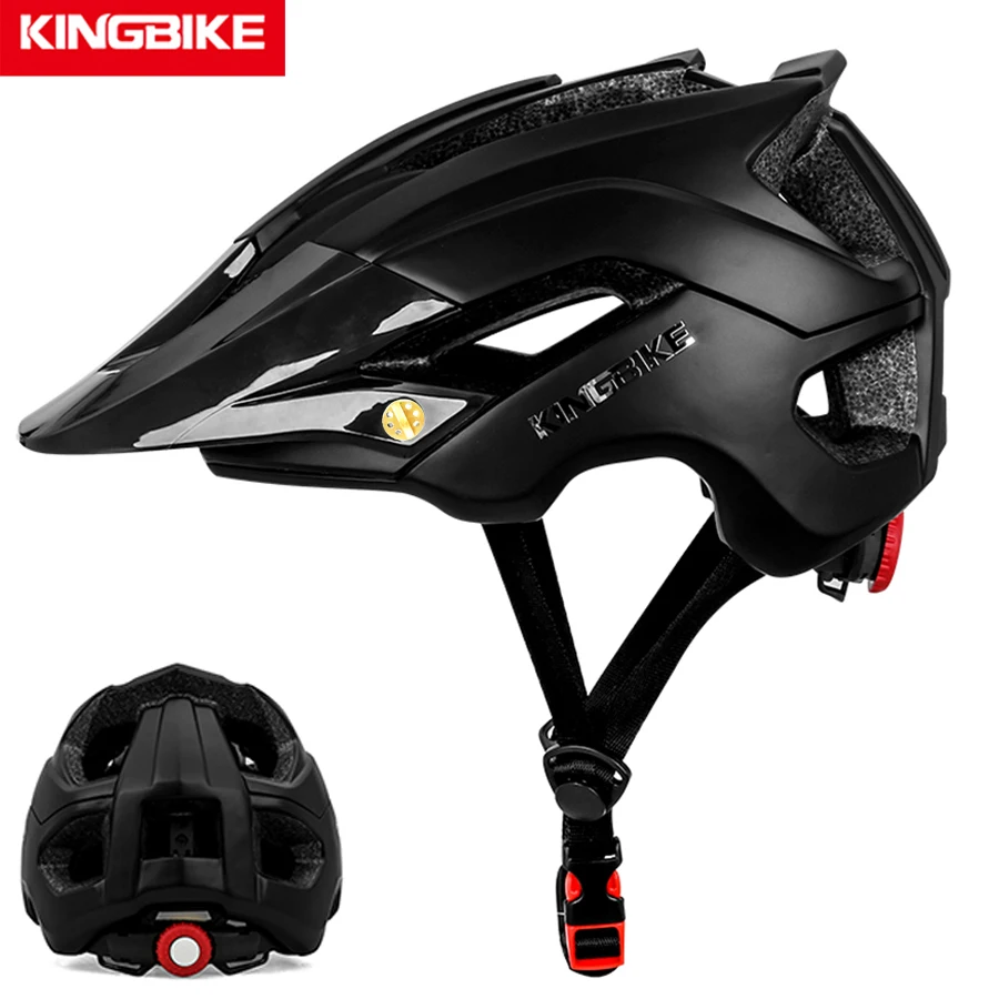 KINGBIKE велосипедный шлем со съемным козырьком Casco Ciclismo матовый черный велосипедный дорожный горный MTB шлем Мужской Женский шлем