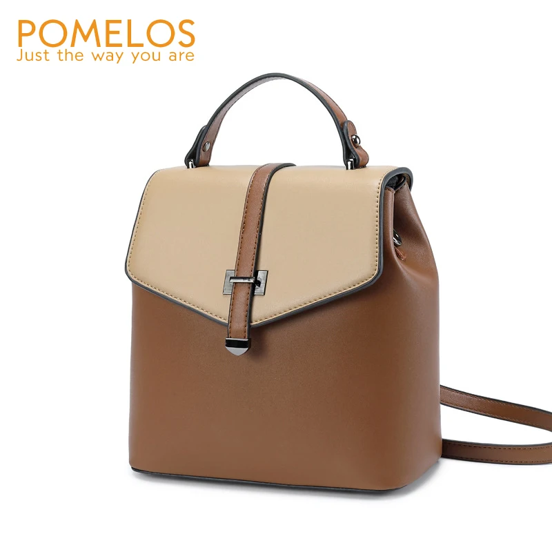 

POMELOS Fashion Backpack Women High Quality Split Leather Backpack Rucksack Women Female Bagpack Woman Travel Backpack Girls