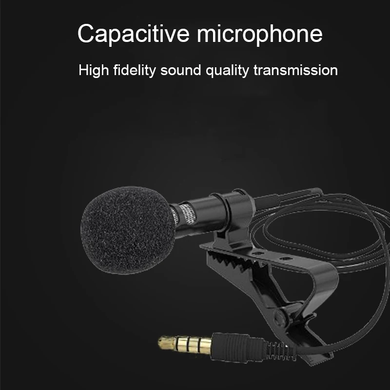 LEORY, портативные конденсаторные микрофоны, петличный микрофон с отворотом, проводной микрофон для записи речи, микрофон 3,5 мм, мини-разъем