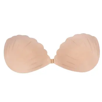 

2019 Adhesive Strapless Shell Bra eusable Invisible Silicone Sticky Push-up Bra Stickers Strapless Underwear