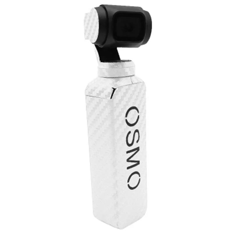 3M Waterproof OSMO Pocket Carbon Fiber Stickers Skin for DJI OSMO Pocket Handheld Gimbal Decals Accessories - Цвет: White