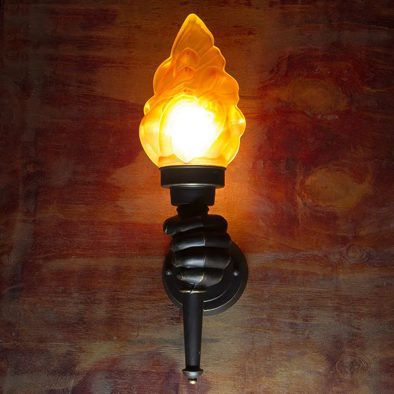 Fire shape wall sconces outdoor fence garden landscape lamp courtyard